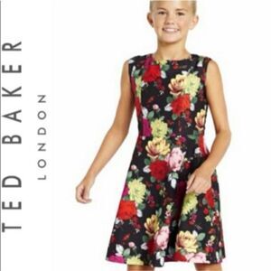 Baker Ted Baker Floral Sleeveless Garden Vibrant Colorful Event Party Dress 12